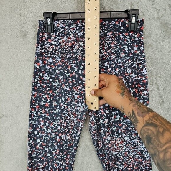 Lululemon Leggings Womens 8 Multicolor Spotted High Rise Ankle Stretch Active - Picture 3 of 7